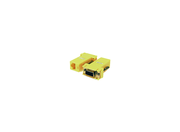 Savant RJ45-Serial No Flow Null Gul RJ45 til Serial adapter, stk 