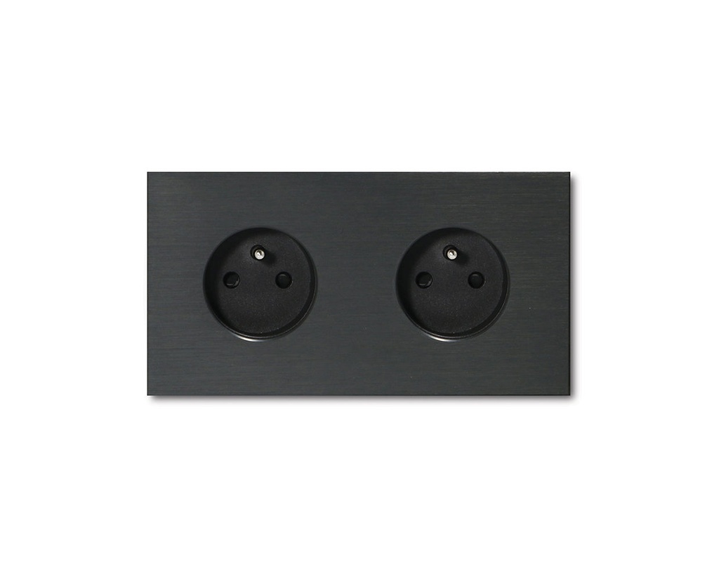 Basalte 2 hulls ramme for 2xstik, black