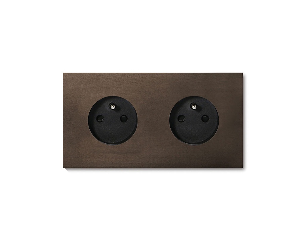 Basalte 2 hulls ramme for 2xstik, bronze