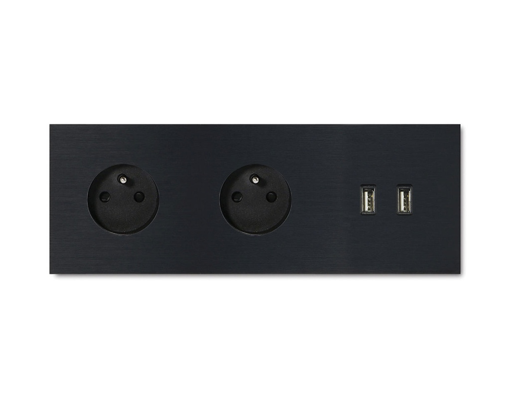 Basalte 3 hulls ramme USB, black