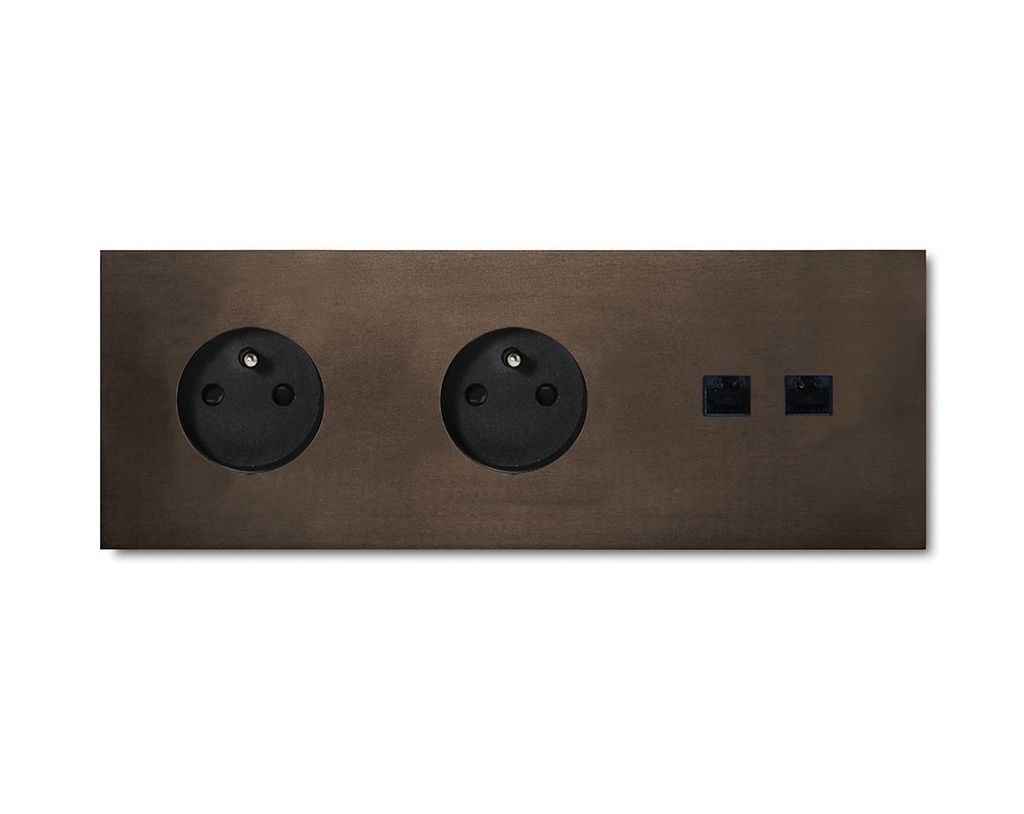 Basalte 3 hulls ramme, bronze